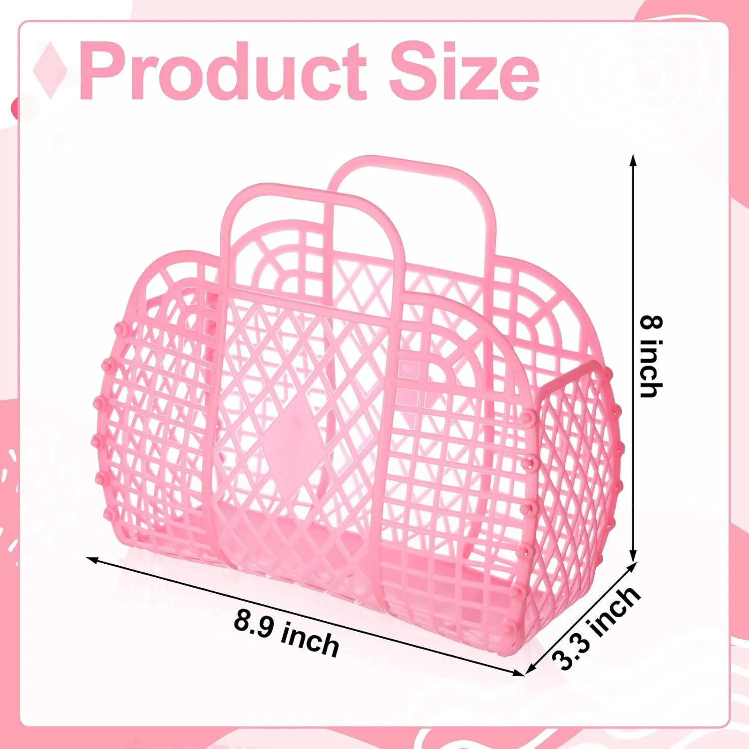 4 Pcs Jelly Bag Summer Beach Jelly Tote for Women Girls Gift Basket Tote Purses for Wedding Baby Shower Party(Multicolor,8.9 x 3.3 x 8 Inch)