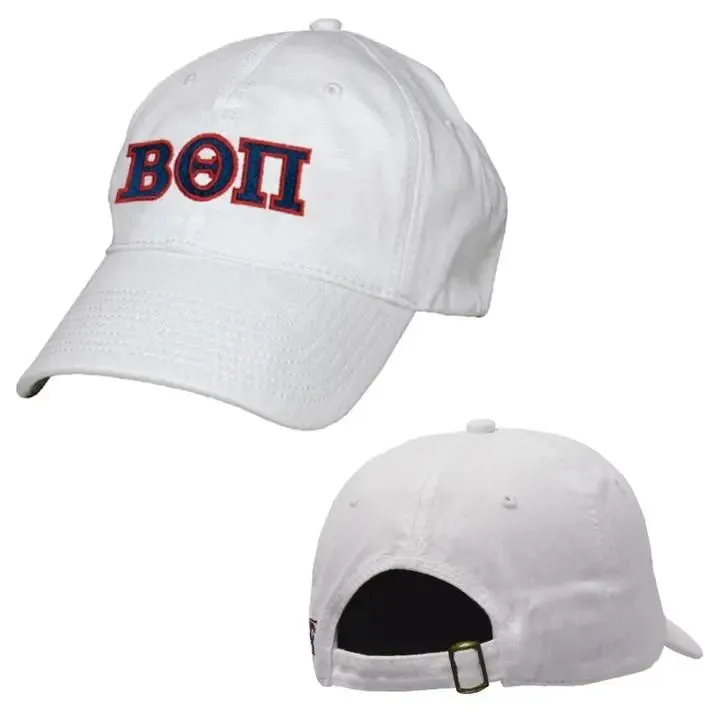 Beta White Greek Letter Adjustable Hat