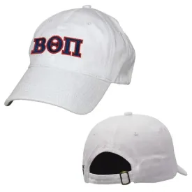 Beta White Greek Letter Adjustable Hat