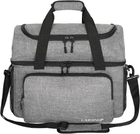 Bowling Ball Bag with Double Ball Holder - Fits Bowling Shoes Up to Mens Size 16