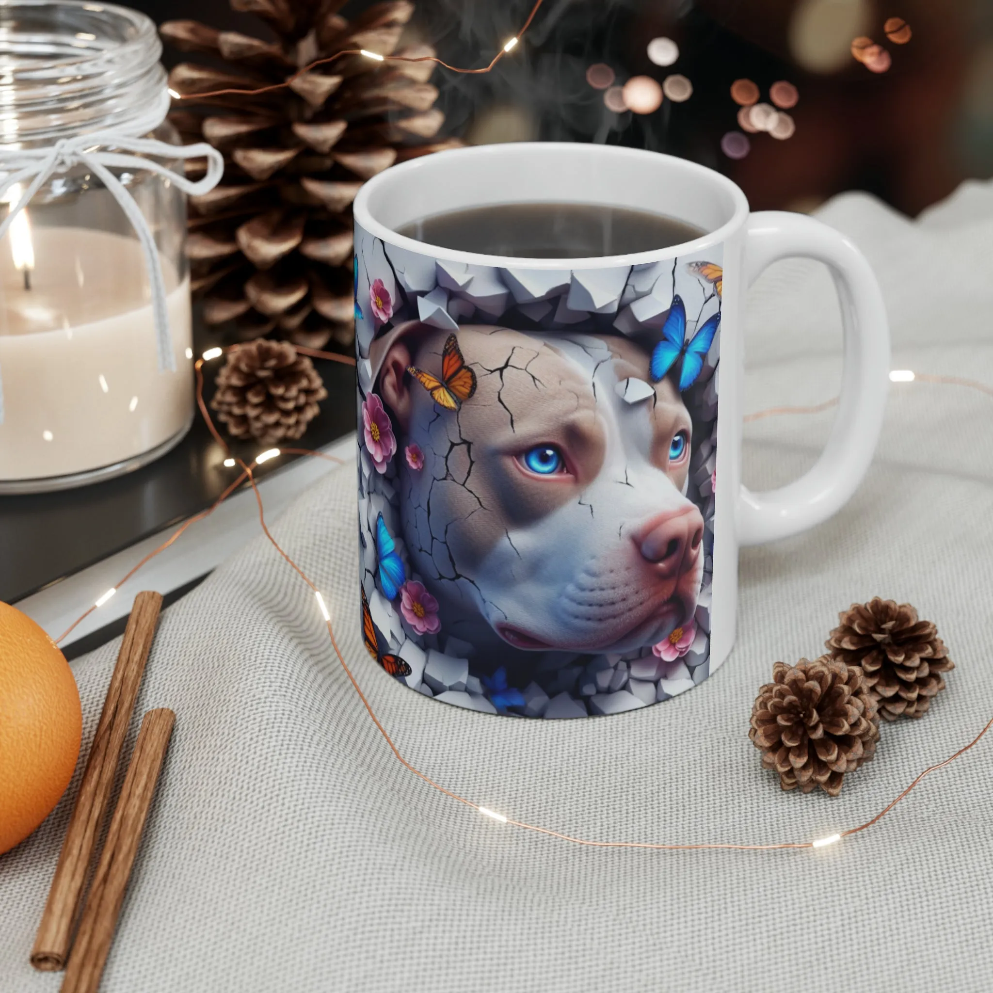 Bulldog 3d | Ceramic Mug, 11oz