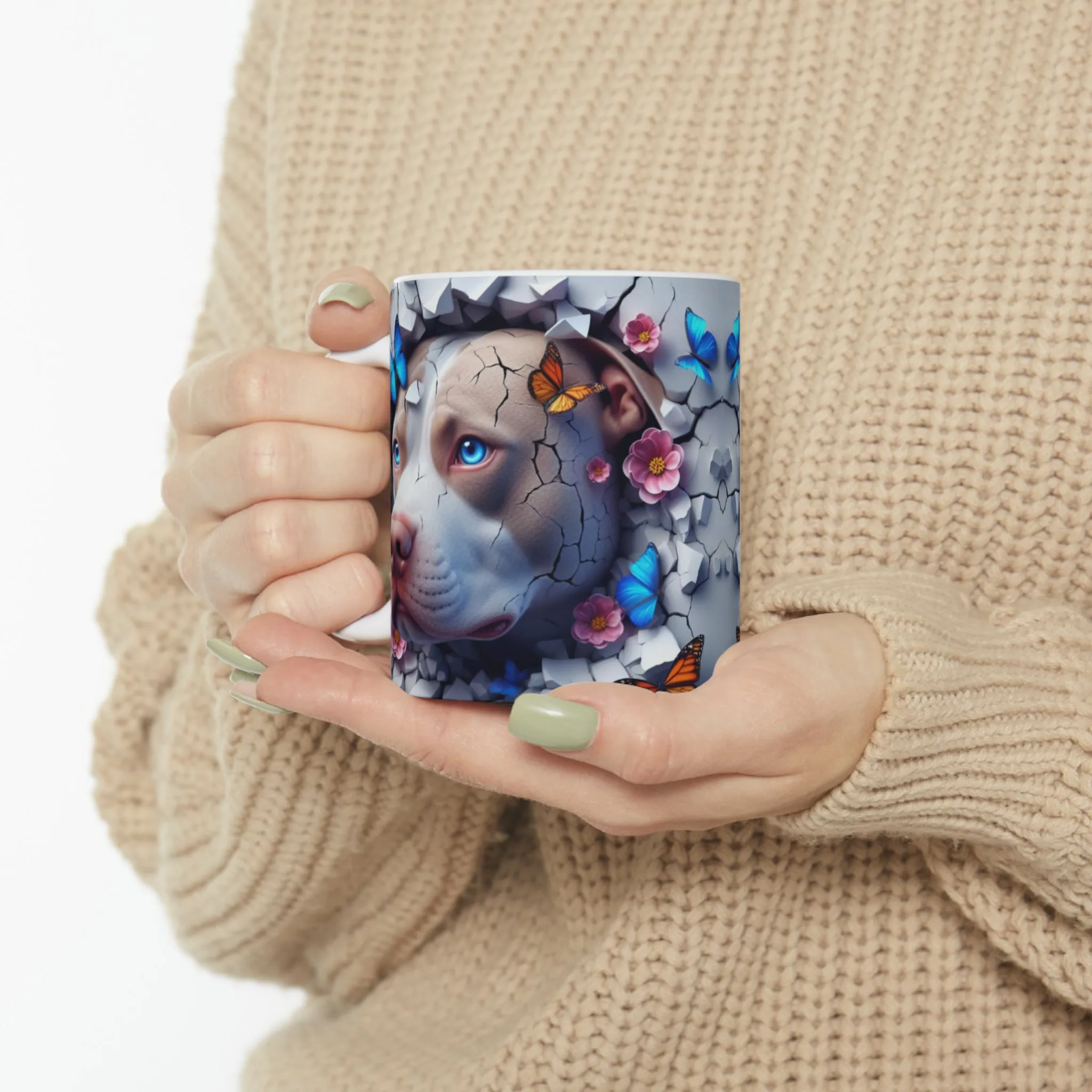 Bulldog 3d | Ceramic Mug, 11oz