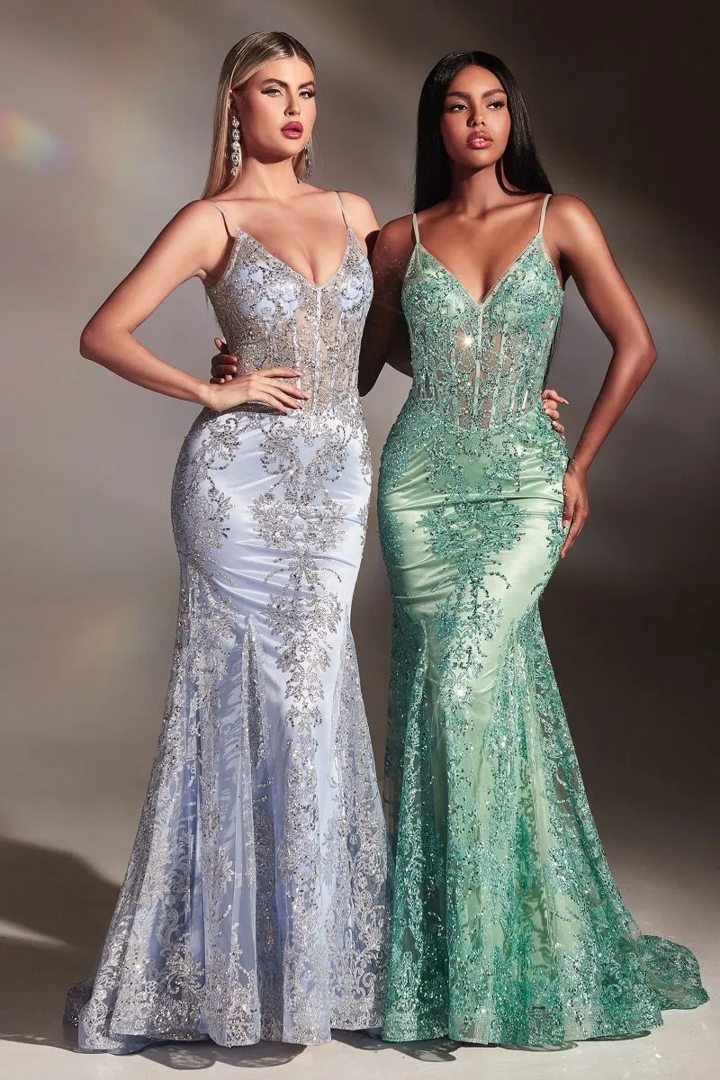 CAROLE Sequin Glitter Corset Mermaid School Formal Gala Dinner Dress