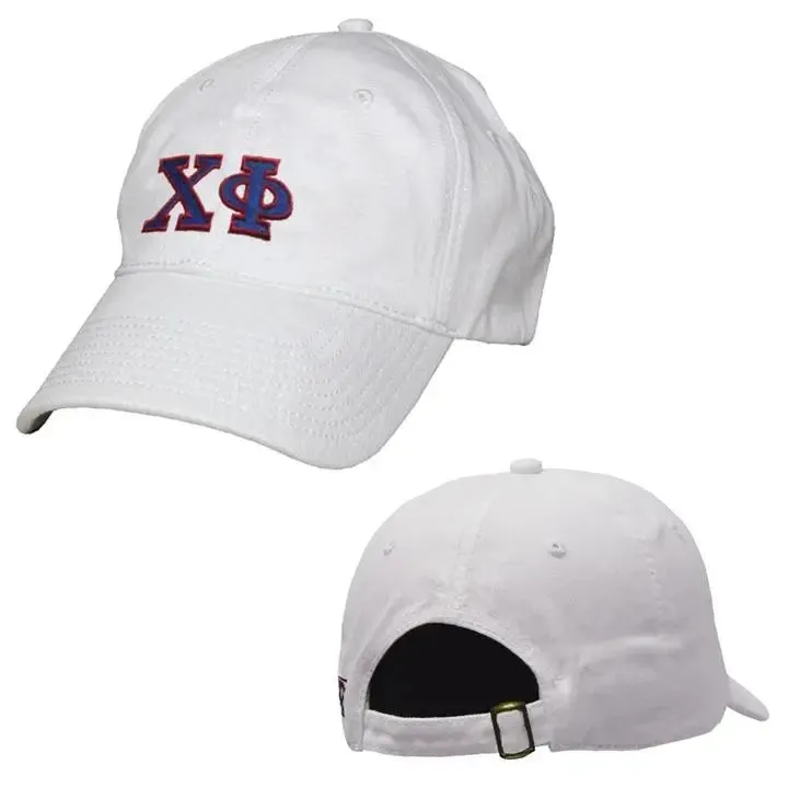 Chi Phi White Greek Letter Adjustable Hat