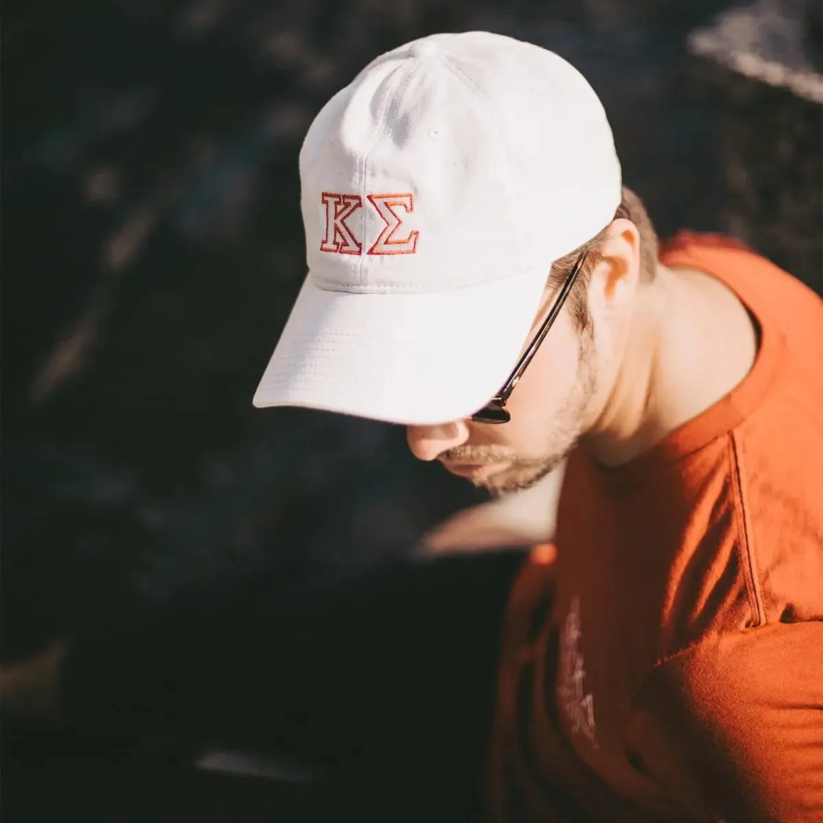 Chi Phi White Greek Letter Adjustable Hat