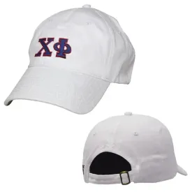 Chi Phi White Greek Letter Adjustable Hat