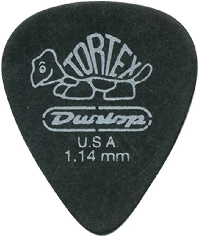 Dunlop 488R1.14 Tortex Pitch Black, 1.14mm, 72/Bag