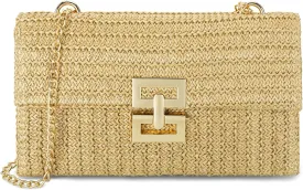 Gets Straw Clutch, Straw Clutch Women Hand-woven for Summer Beach Envelope Clutch Purse Wallet