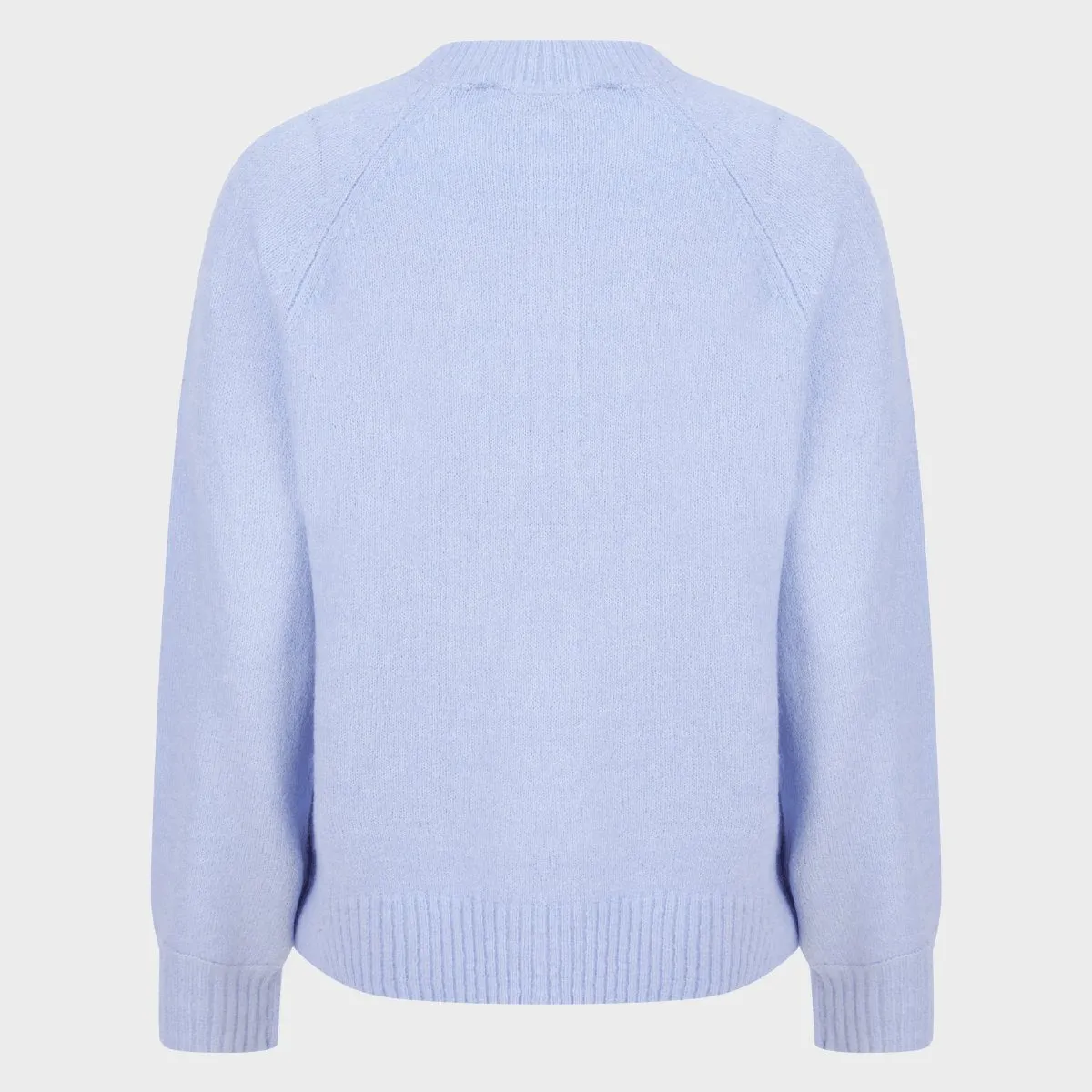 Ladies Bubble Cuff Jumper Blue
