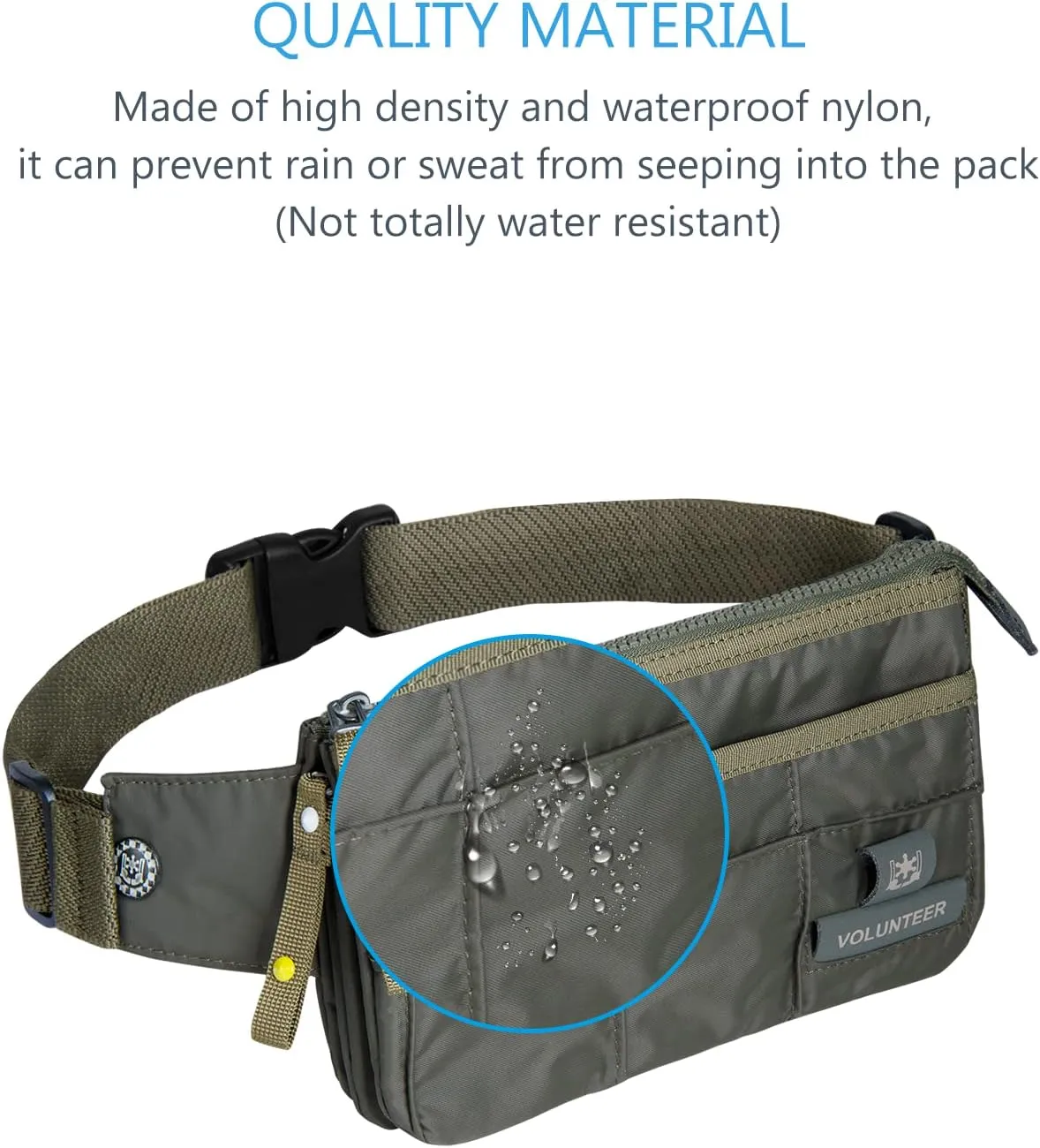 Men Women Fanny Pack, Sport Outdoor Waist Pack Bag, Anti-Theft Bum Bag, Jogging Cycling Hiking Running Traveling(Y9C Green)