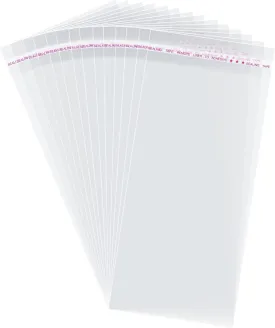 Morepack Self Sealing Cellophane Bags,4x9 Inches 200 Pcs Clear Resealable Cellophane Bags for Packaging Cookies, Favors and Products