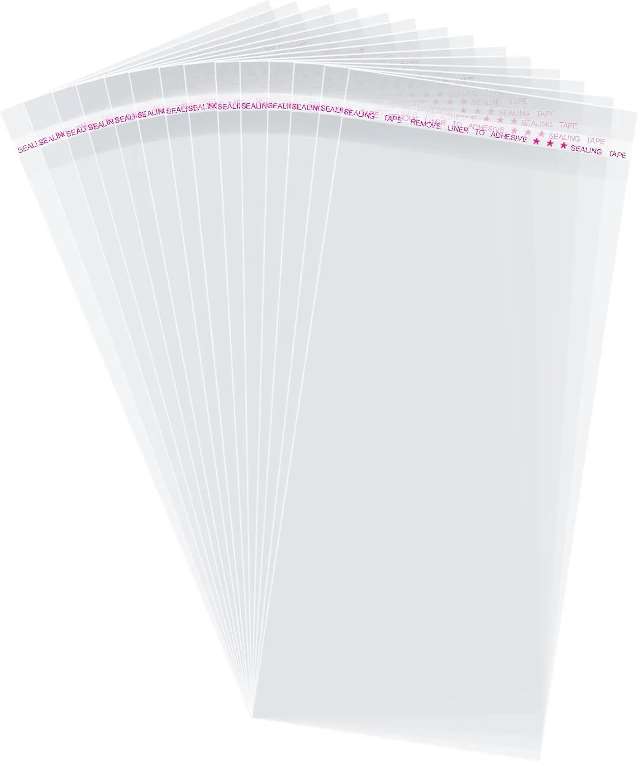 Morepack Self Sealing Cellophane Bags,4x9 Inches 200 Pcs Clear Resealable Cellophane Bags for Packaging Cookies, Favors and Products