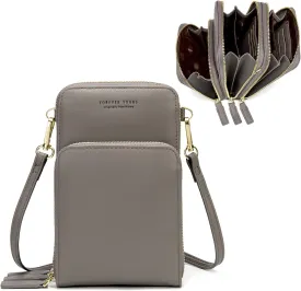 myfriday Small Crossbody Cell Phone Bag for Women, Mini Over Shoulder Handbag Purse with Credit Card Slots