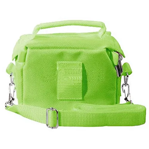 Orzly - GAME & CONSOLE TRAVEL BAG for Sony PSP Consoles (GO/VITA/1000/2000/3000) Has Special Compartments for Games & Accessories. Bag includes Shoulder Strap   Carry Handle   Belt Loop - GREEN