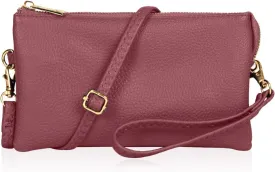 RIAH FASHION Convertible Vegan Leather Wallet Purse Clutch - Small Handbag Phone/Card Slots & Detachable Wristlet/Crossbody