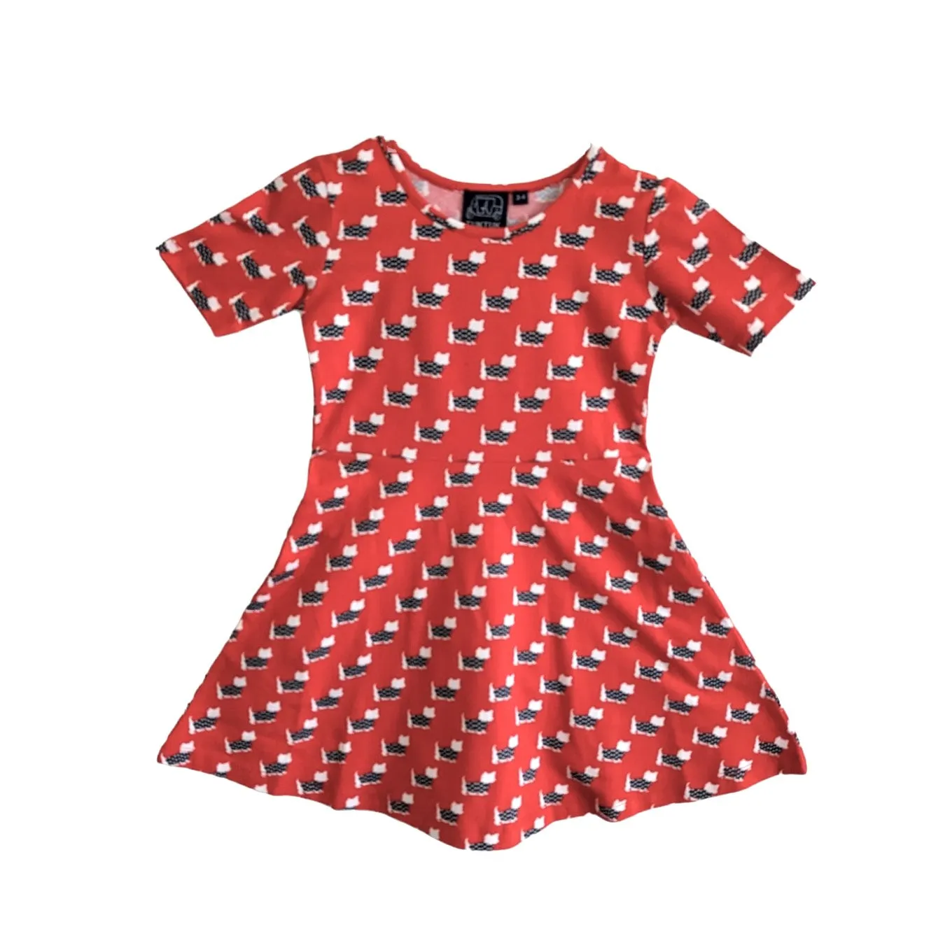 Scotties in Sweaters Skater Dress