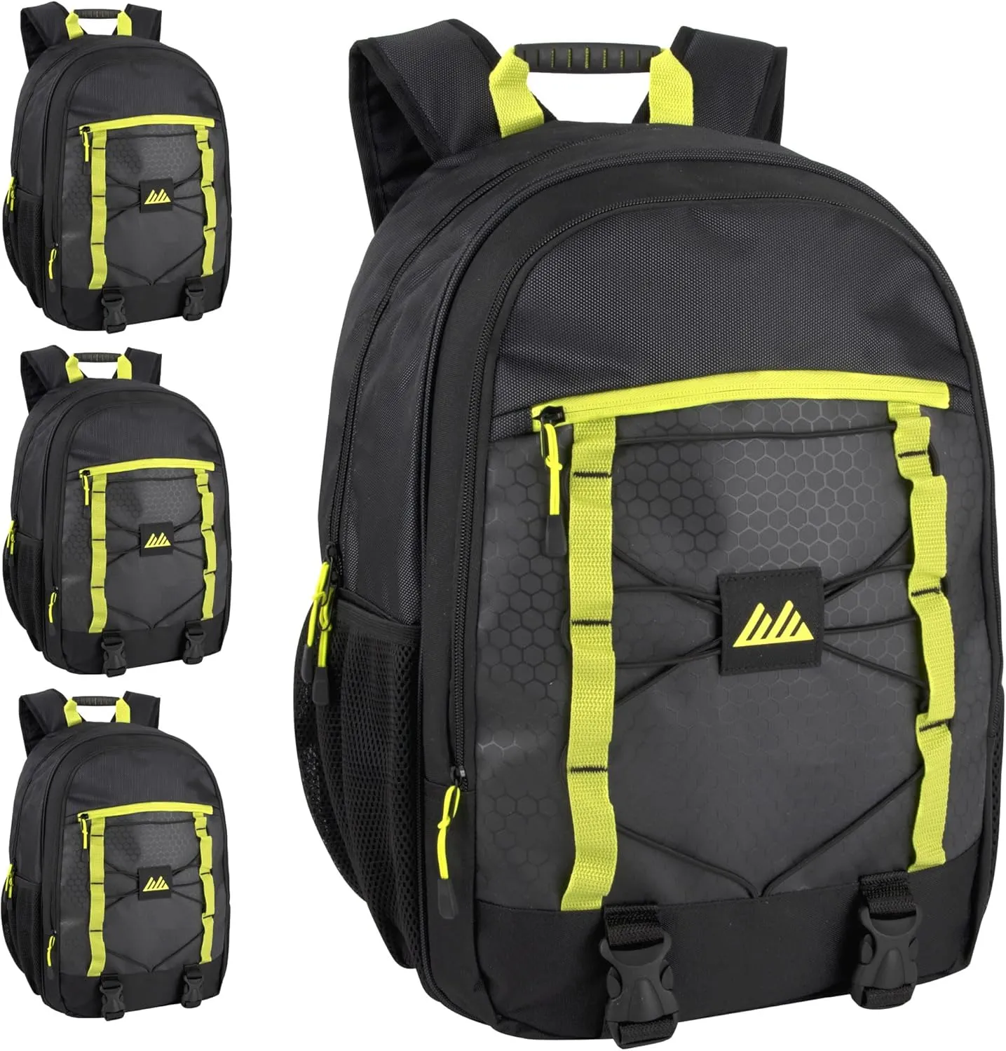 Summit Ridge 24 Pack Bulk Laptop Backpacks for Men, Women, Homeless Adults, with Water Bottle Pockets, Yoga Mat Strap Attachment
