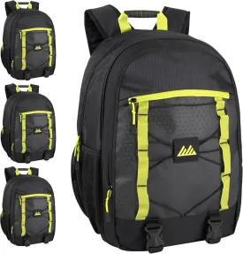 Summit Ridge 24 Pack Bulk Laptop Backpacks for Men, Women, Homeless Adults, with Water Bottle Pockets, Yoga Mat Strap Attachment