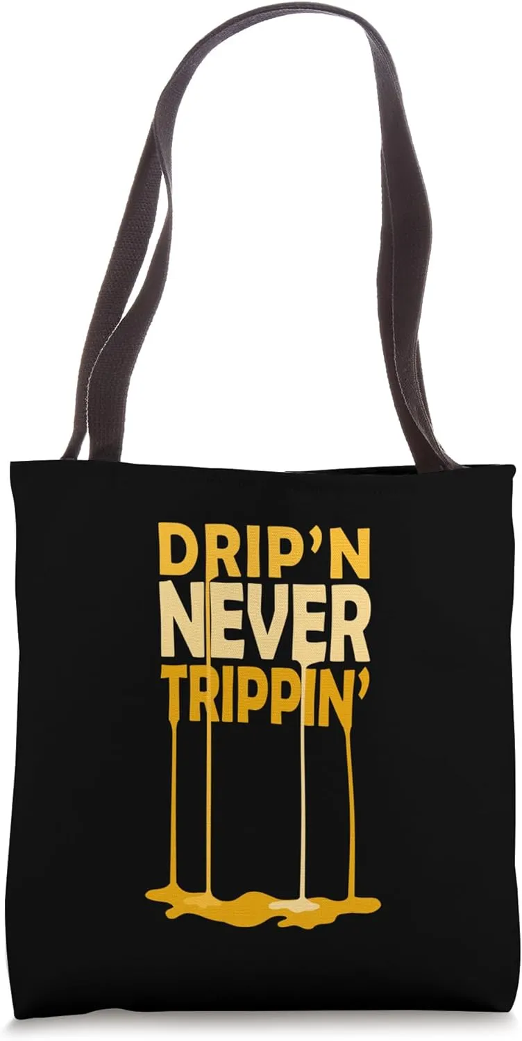 University Varsity-Gold Drip'n Never Slippin' Tote Bag