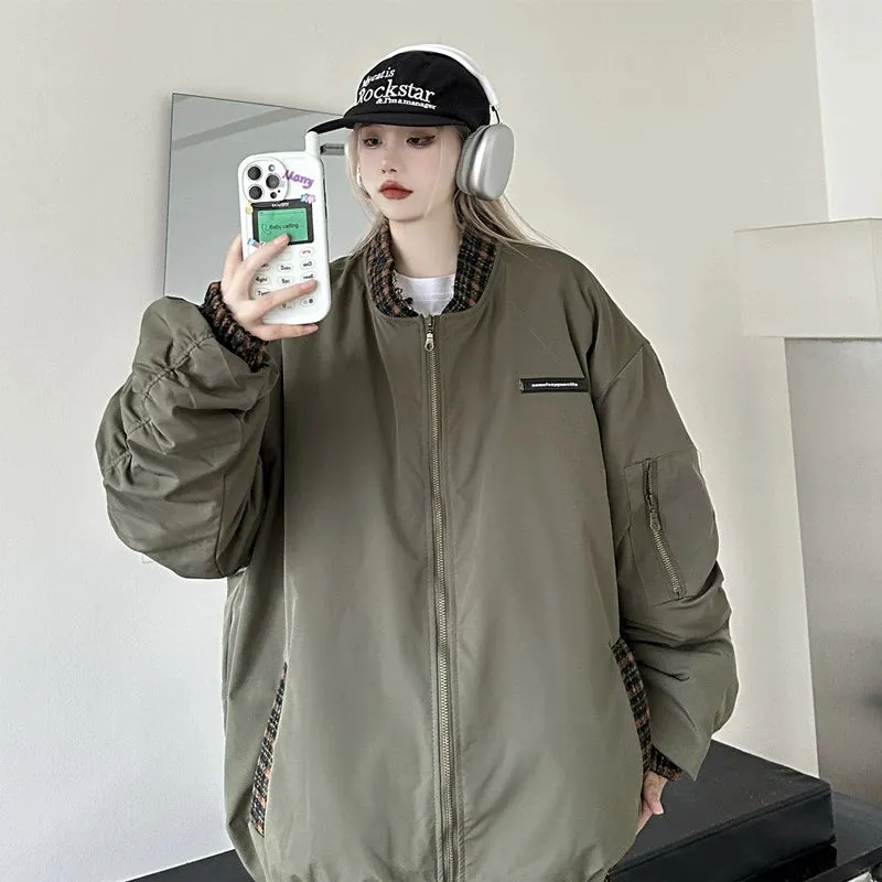 Vatican Plaid Padded Bomber Jackets