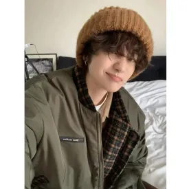 Vatican Plaid Padded Bomber Jackets