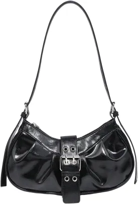 Verdusa Women's PU Leather Punk Rivet Shoulder Bags Vintage Handbag Purses