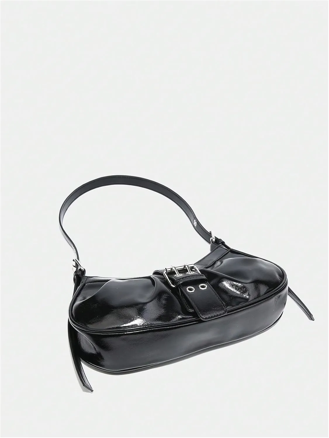 Verdusa Women's PU Leather Punk Rivet Shoulder Bags Vintage Handbag Purses