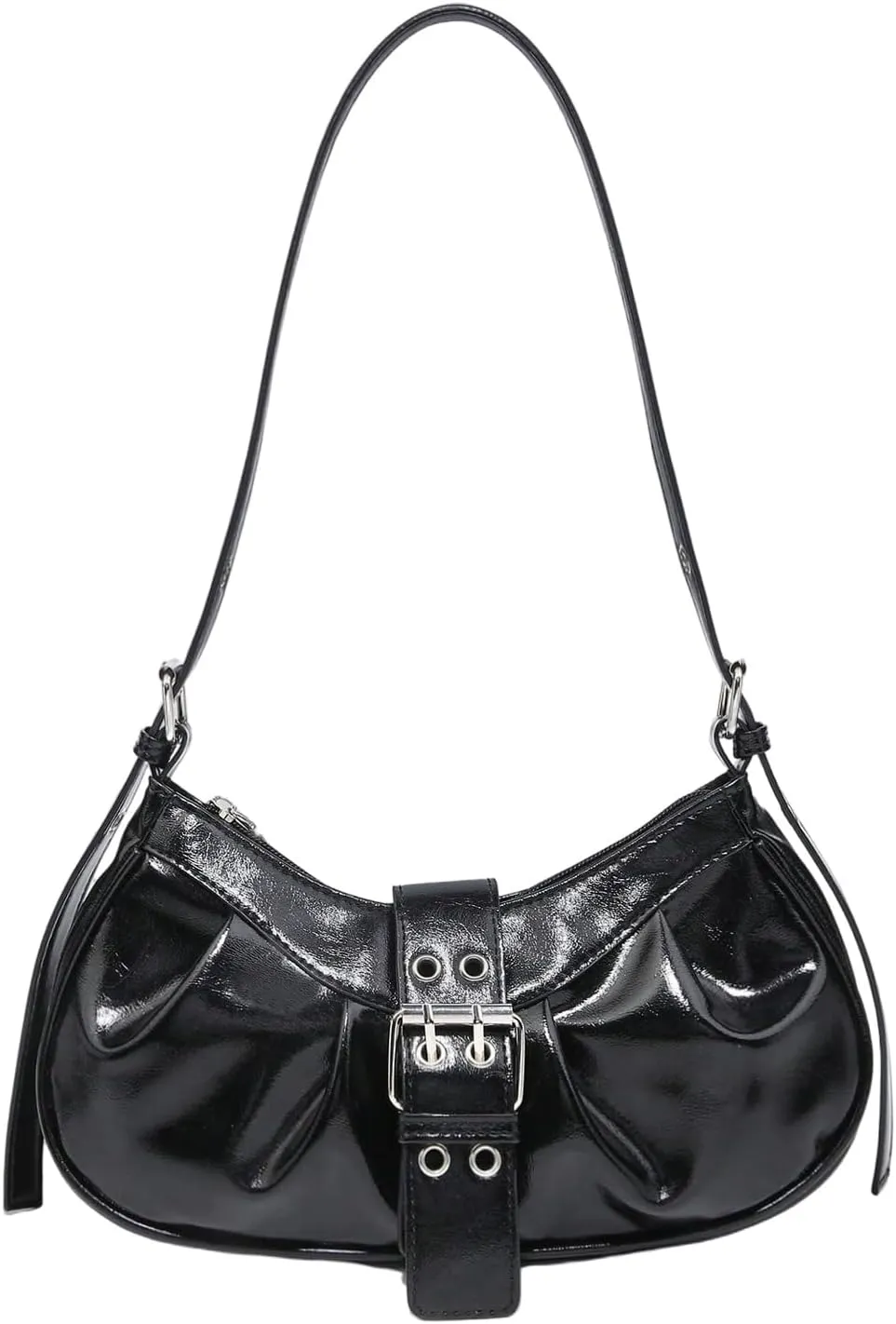 Verdusa Women's PU Leather Punk Rivet Shoulder Bags Vintage Handbag Purses