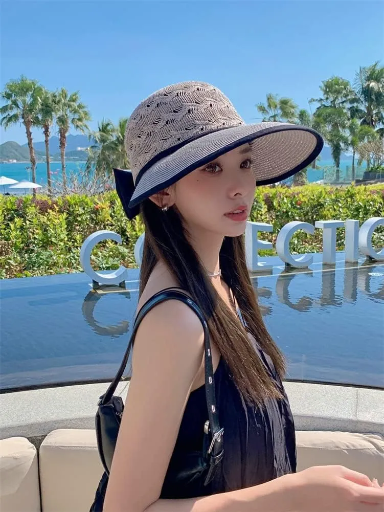 Wide Brim Beach Hats for Women Breathable Sun Hat Bucket Hat Sun Visors Fishing Cap for Travel Picnic Outdoor Summer 2025