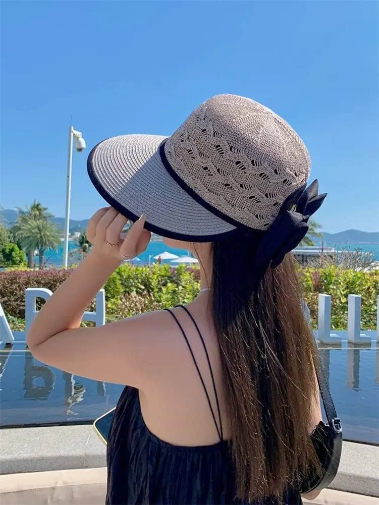 Wide Brim Beach Hats for Women Breathable Sun Hat Bucket Hat Sun Visors Fishing Cap for Travel Picnic Outdoor Summer 2025