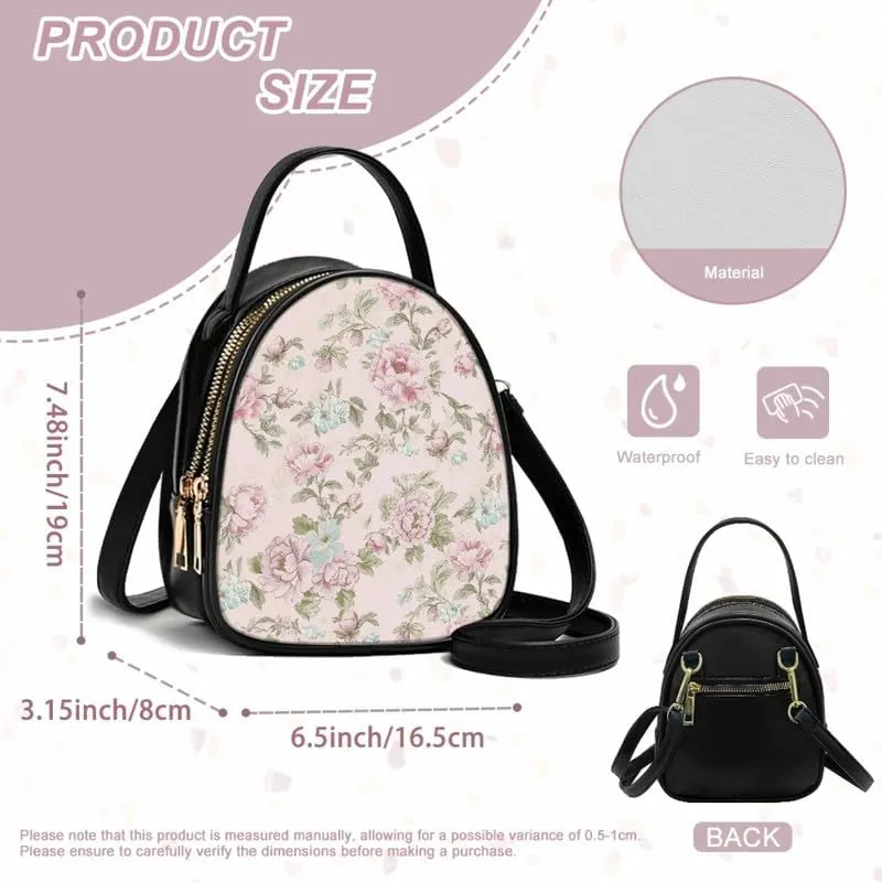 Women Travel Crossbody Cell Phone Purse, PU Leather Wallet Shoulder Bag Zipper Top Handle Handbag Multi Pocket
