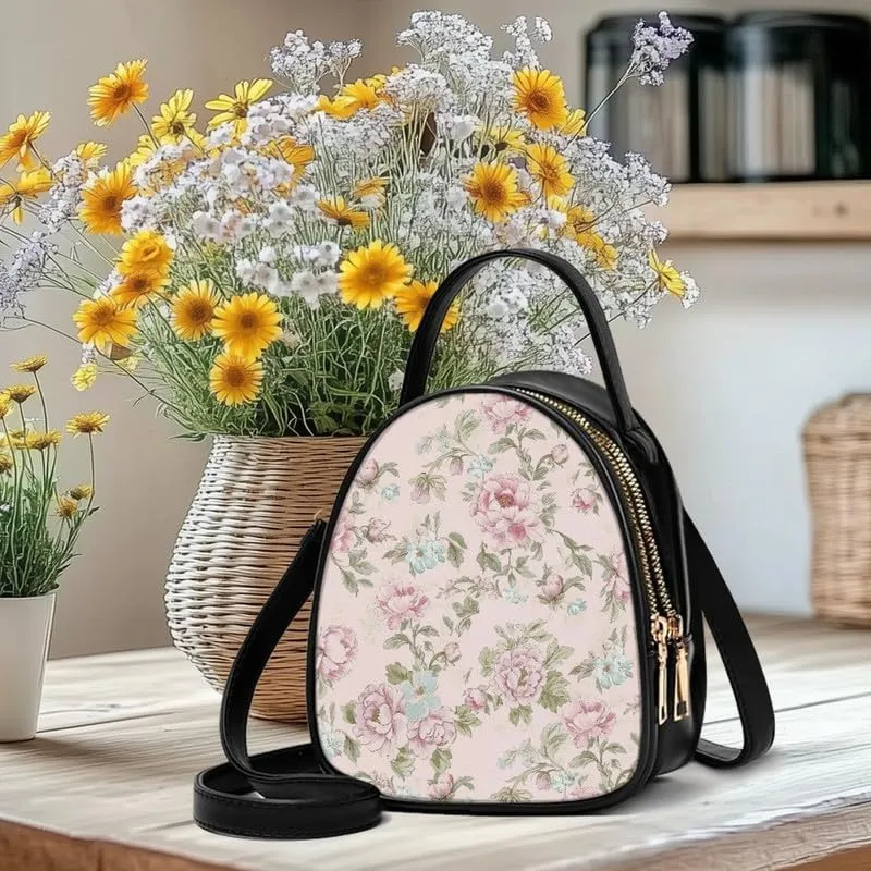 Women Travel Crossbody Cell Phone Purse, PU Leather Wallet Shoulder Bag Zipper Top Handle Handbag Multi Pocket
