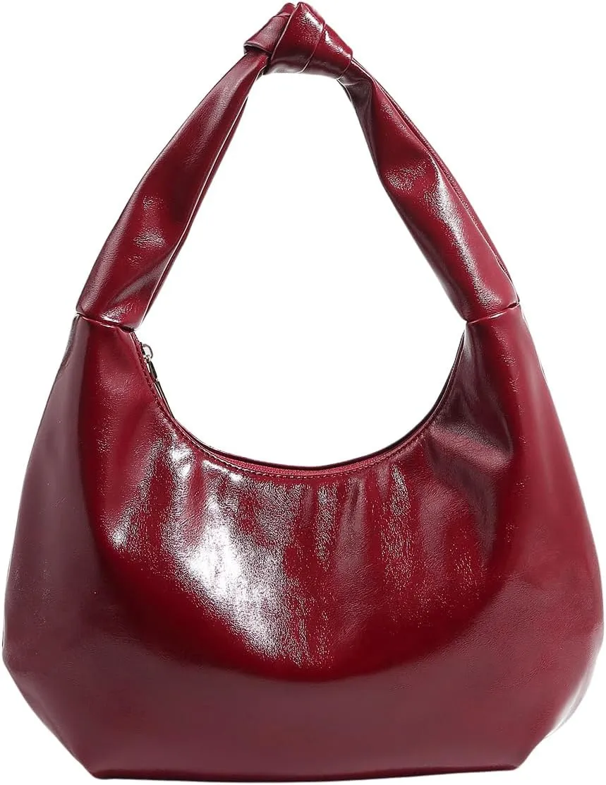 Women's Elegant Hobo Handbag Soft Top Handle Shoulder Bags Mini Clutch Purses