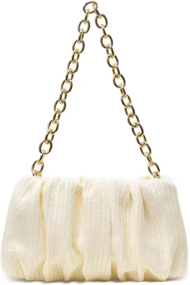 Womens Straw Clutch Purse Woven Shoulder Bag Tote Handbag Pleated Straw Evening Bag Summer Beach Purse