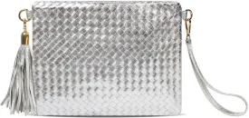 Woven Clutch Purse for Women Evening Bags Handbags Fashion Sparkly Crossbody