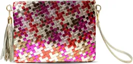 Woven Clutch Purse for Women Evening Bags Handbags Fashion Sparkly Crossbody