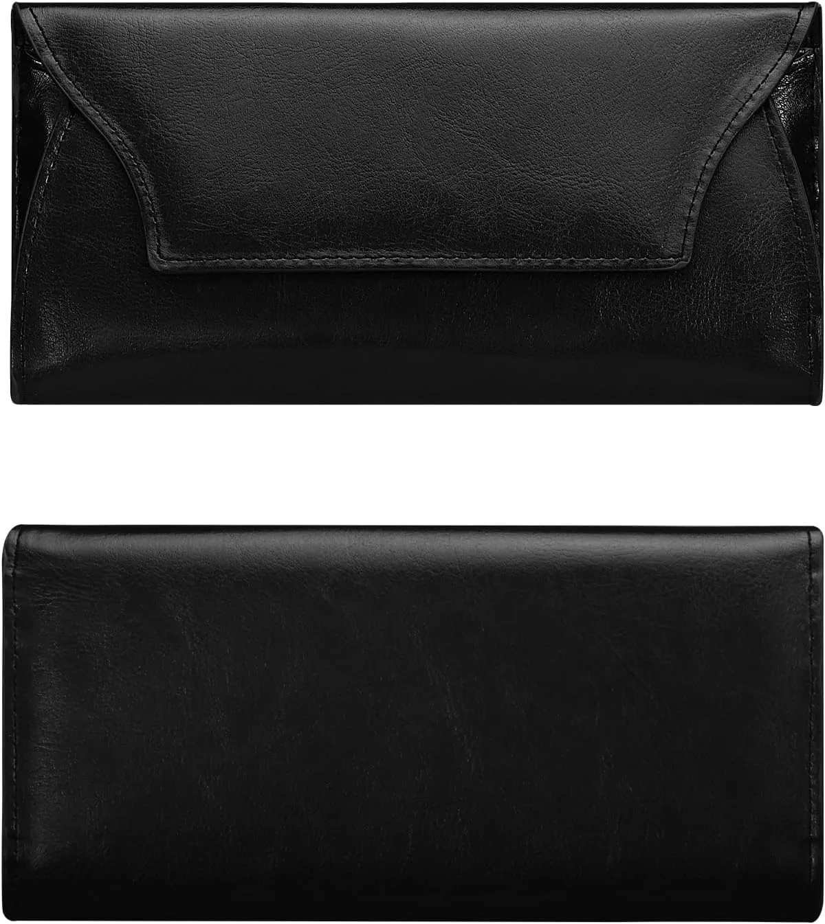 XEYOU Slim Card Wallet for Women Ultra Thin Synthetic Leather Womens Wallet RFID Blocking Credit Card Holder Bifold Clutch Long Ladies Billfold
