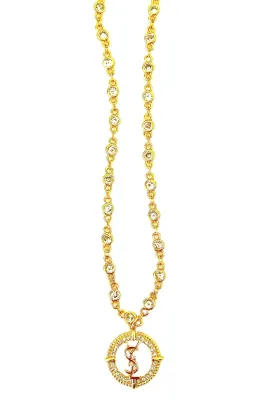YSL Gold CZ Necklace